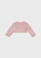 Mayoral bolero fete din tricot basic 0-18 luni Roz baby