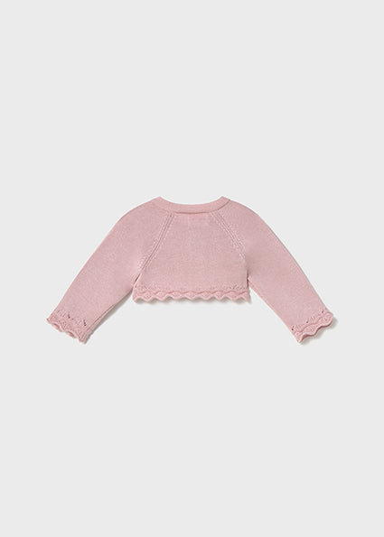 Mayoral bolero fete din tricot basic 0-18 luni Roz baby
