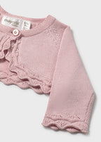 Mayoral bolero fete din tricot basic 0-18 luni Roz baby