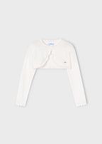 Mayoral bolero fete scurt din tricot 4-10 ani Ecru