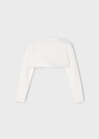 Mayoral bolero fete scurt din tricot 4-10 ani Ecru