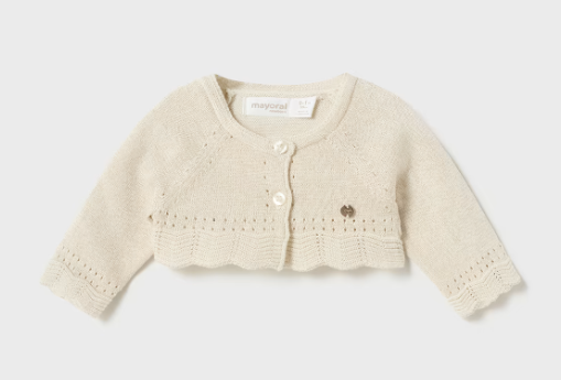 Mayoral bolero fete tricot Better Cotton 0-18 luni Champan Imagine principală a produsului