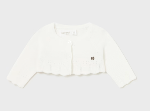 Mayoral bolero fete tricot Better Cotton 0-18 luni Off-white Imagine principală a produsului