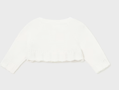 Mayoral bolero fete tricot Better Cotton 0-18 luni Off-white