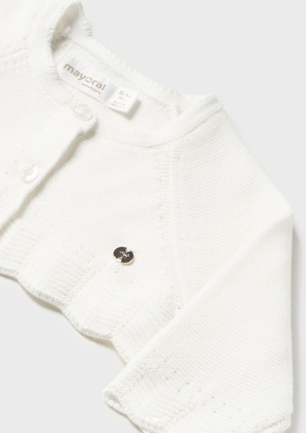 Mayoral bolero fete tricot Better Cotton 0-18 luni Off-white