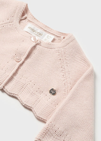Mayoral bolero fete tricot Better Cotton 0-18 luni Soft pink Imagine secundară a produsului