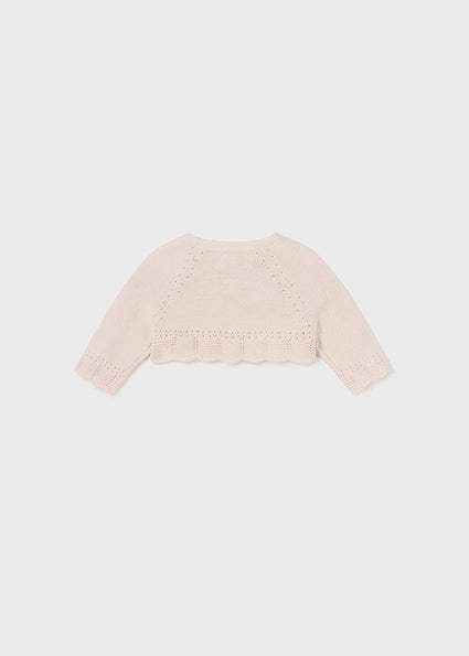 Mayoral bolero fete tricot Better Cotton 0-18 luni Soft pink