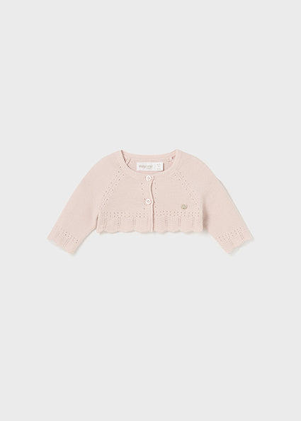 Mayoral bolero fete tricot Better Cotton 0-18 luni Soft pink