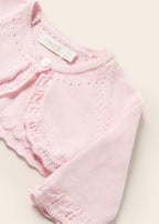 Mayoral bolero fete tricot cu un nasture 0-18 luni Baby pink