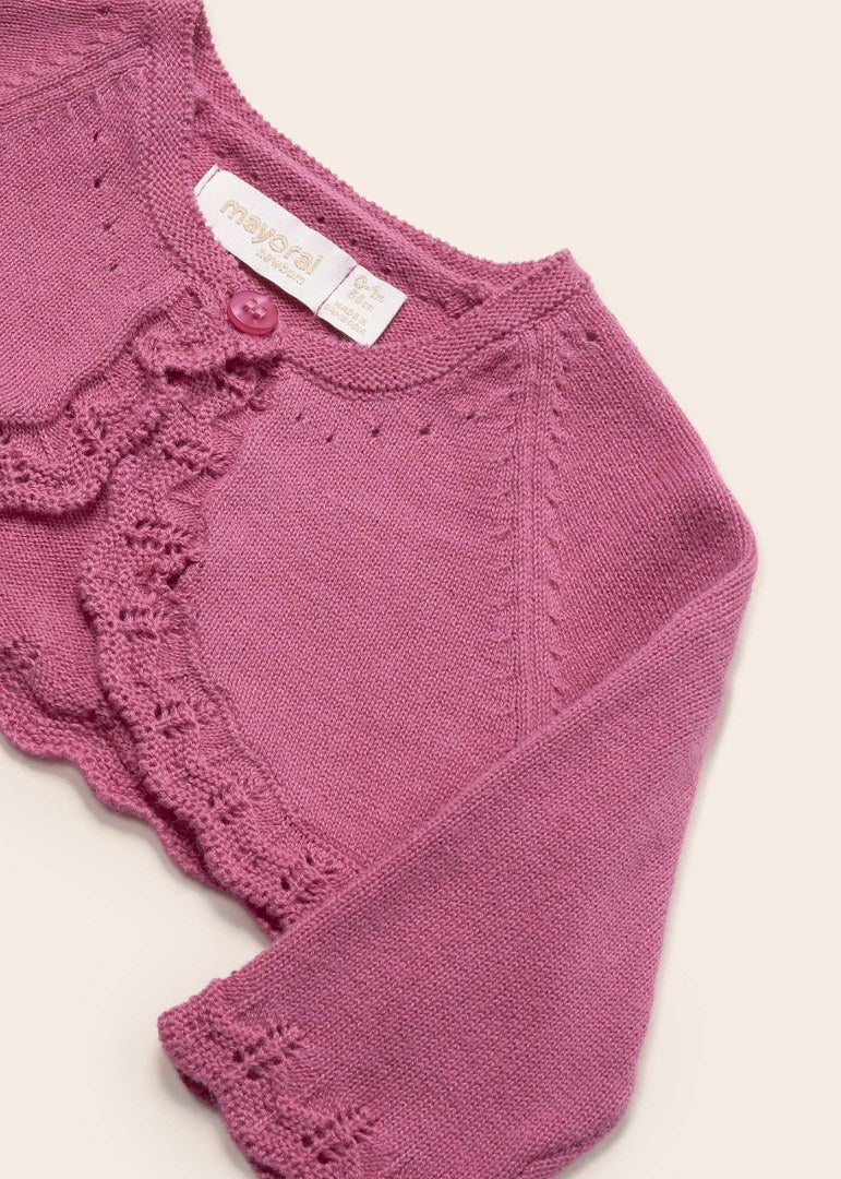 Mayoral bolero fete tricot cu un nasture 0-18 luni Lalea