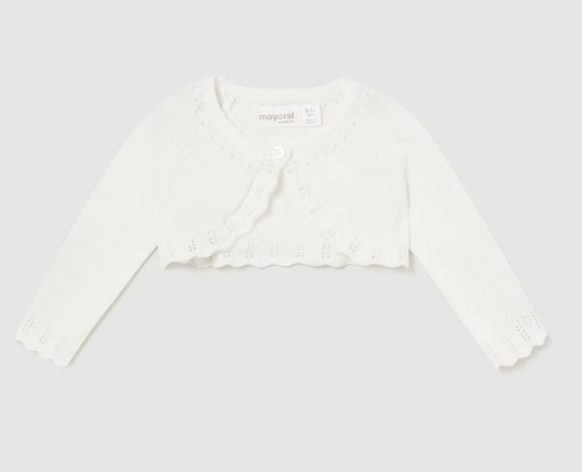 Mayoral bolero fete tricotat 0-18 luni Off-white