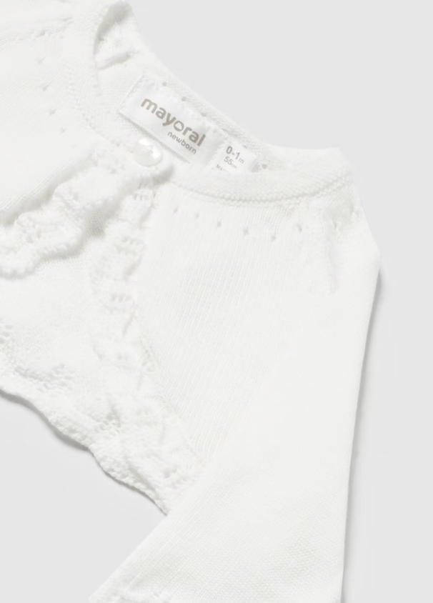 Mayoral bolero fete tricotat 0-18 luni Off-white