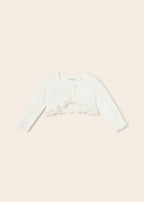 Mayoral bolero fete tricotat cu dantela 0-18 luni Off-white