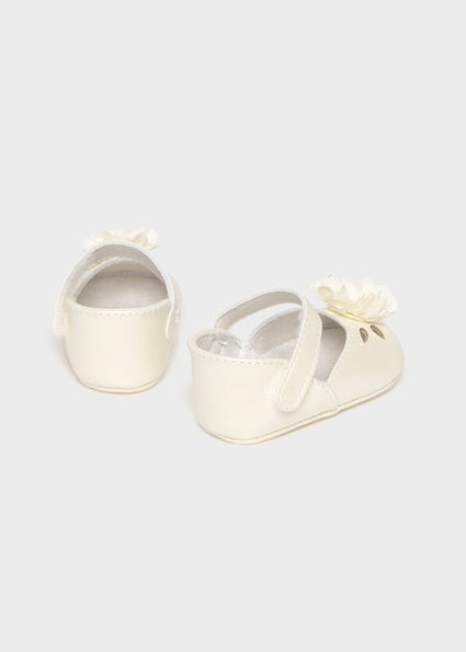 Mayoral botosei fete elegante cu floare 0-12 luni Off-white