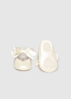 Mayoral botosei fete elegante cu fundita 0-12 luni Off-white