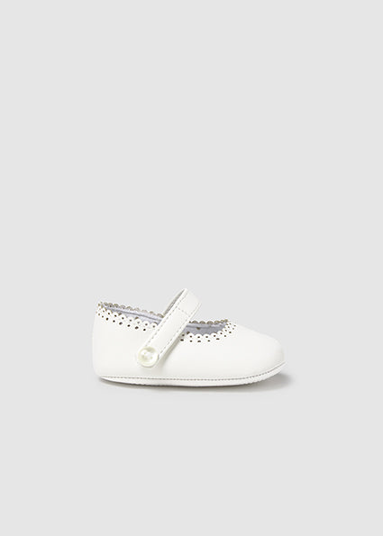 Mayoral botosei fete tip balerini cu perforatii 15-18 Off-white