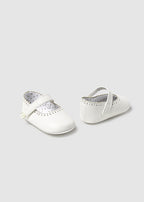 Mayoral botosei fete tip balerini cu perforatii 15-18 Off-white