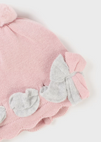 Mayoral caciula tricot cu fundita 0-18 luni Roz baby