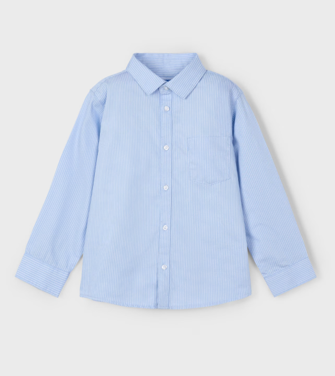 Mayoral camasa baieti basic 5-10 ani Sky blue stripes