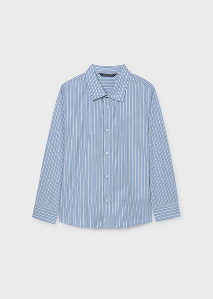 Mayoral camasa baieti basic 8-14 ani Sky blue stripes