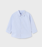 Mayoral camasa baieti cu maneca lunga Better Cotton 12-36 luni, Celeste