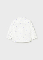 Mayoral camasa baieti cu maneca lunga din in 12-48 Boat White