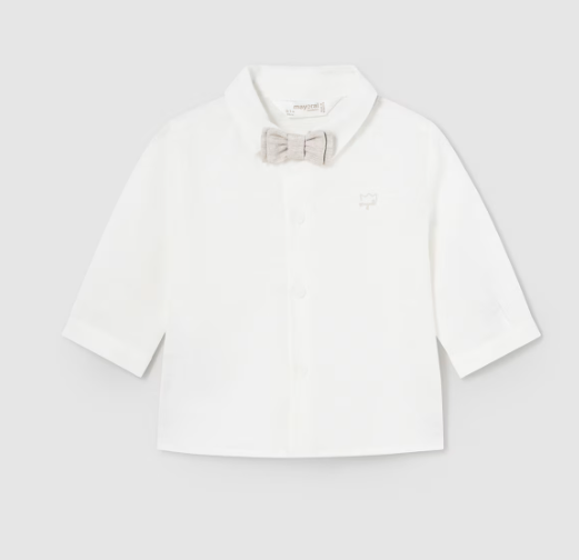 Mayoral camasa baieti cu papion 0-18 luni Off-white