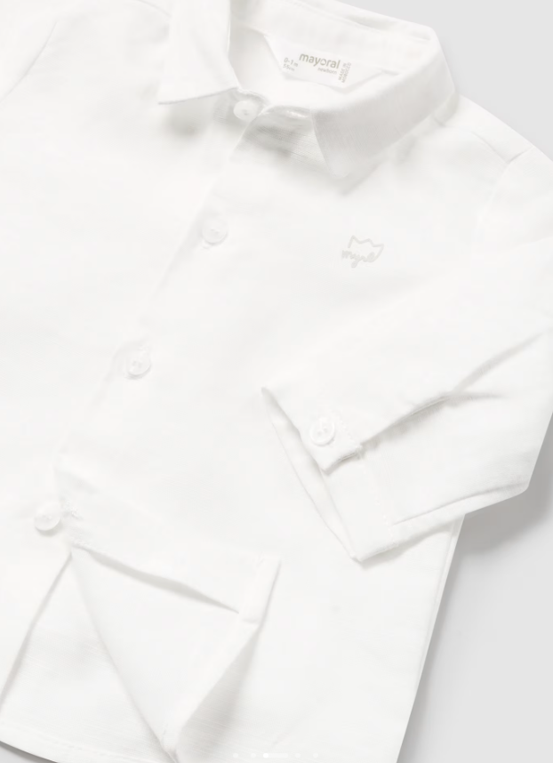 Mayoral camasa baieti cu papion 0-18 luni Off-white