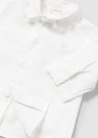 Mayoral camasa baieti cu papion 0-18 luni Off-white