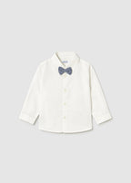 Mayoral camasa baieti cu papion 12-48 luni Cream
