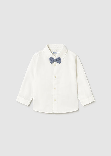 Mayoral camasa baieti cu papion 12-48 luni Cream