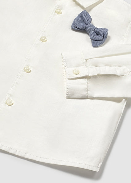 Mayoral camasa baieti cu papion 12-48 luni Cream