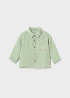 Mayoral camasa baieti maneca lunga bambula 12-48 luni Matcha