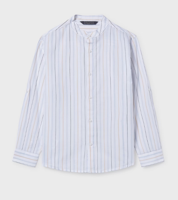 Mayoral camasa baieti cu semi guler 10-14 ani Sky blue stripes Imagine principală a produsului