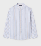 Mayoral camasa baieti cu semi guler 10-14 ani Sky blue stripes