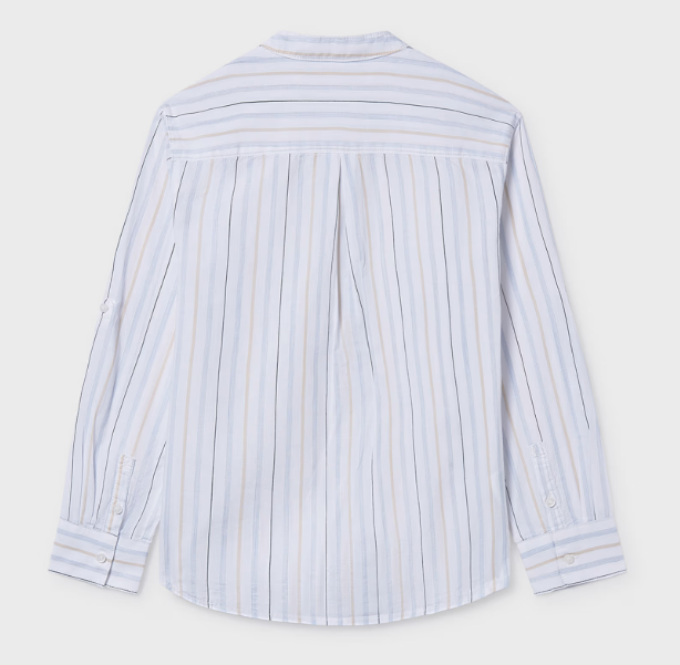 Mayoral camasa baieti cu semi guler 10-14 ani Sky blue stripes Imagine secundară a produsului