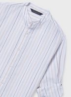 Mayoral camasa baieti cu semi guler 10-14 ani Sky blue stripes