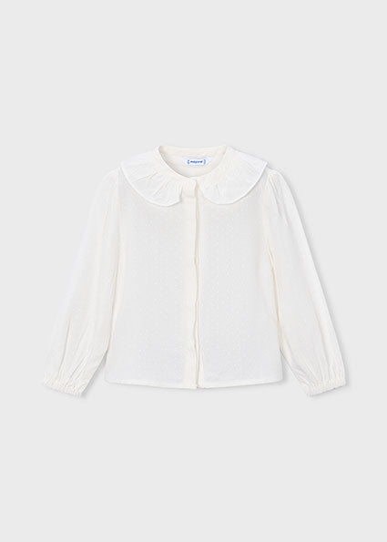 Mayoral camasa fete cu volnase 5-10 ani Off-white Imagine principală a produsului