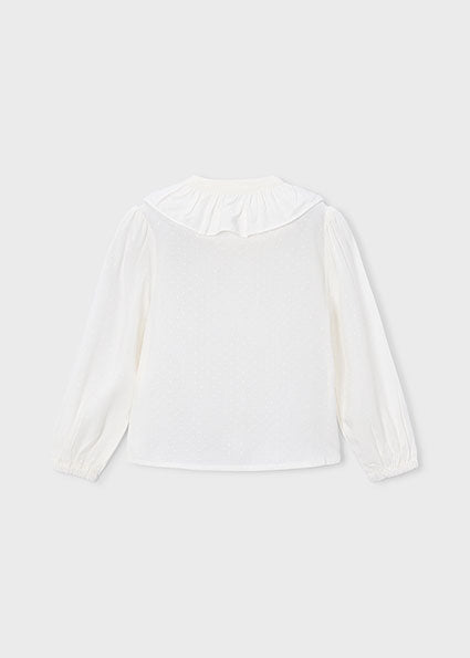 Mayoral camasa fete cu volnase 5-10 ani Off-white Imagine secundară a produsului