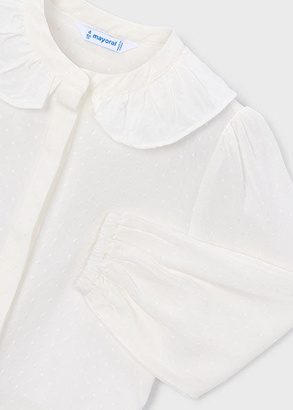 Mayoral camasa fete cu volnase 5-10 ani Off-white