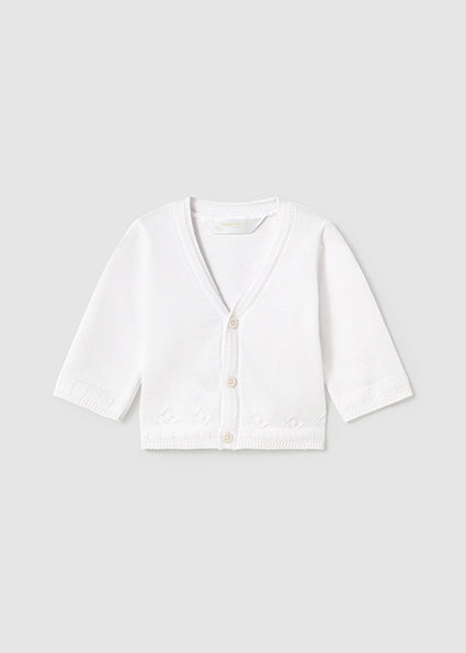 Mayoral cardigan baieti 0-18 luni Alb
