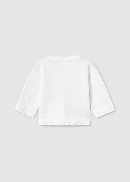 Mayoral cardigan baieti 0-18 luni Alb