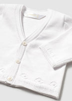 Mayoral cardigan baieti 0-18 luni Alb