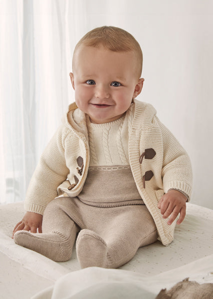 Mayoral cardigan baieti captusit din tricot 0-18 luni Ceramica