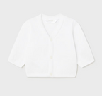 Mayoral cardigan baieti cu guler in V 0-18 luni, Alb