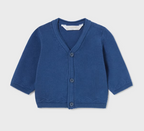 Mayoral cardigan baieti cu guler in V 0-18 luni, Cerulean
