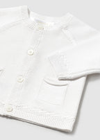 Mayoral cardigan baieti din tricot 0-18 luni Natural