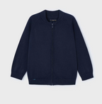 Mayoral cardigan baieti din tricot cu fermoar 4-9 ani Navy blue