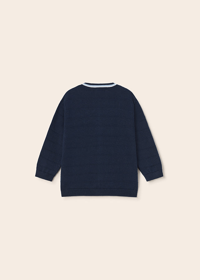 Mayoral cardigan baieti neted 6-36 luni, Navy blue Imagine secundară a produsului
