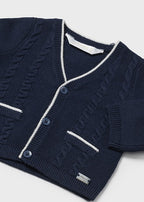 Mayoral cardigan baieti tricot 0-18 luni Blueberry